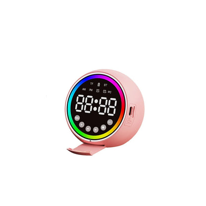 DİJİTAL SAAT - BLUETOOTH WİRELESS MİNİ HOPARLÖR SPEAKER USB ŞARJLI - IŞIKLI 5W PL-4652 (5347)