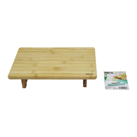 DİKDÖRTGEN AYAKLI  MİNİ SOFRA MODEL=32X21.5CM  BAMBU AHŞAP KESİM PANOSU (5347)