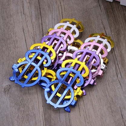 Dollar Sign Metallic Party Glasses 6 Pieces (5347)