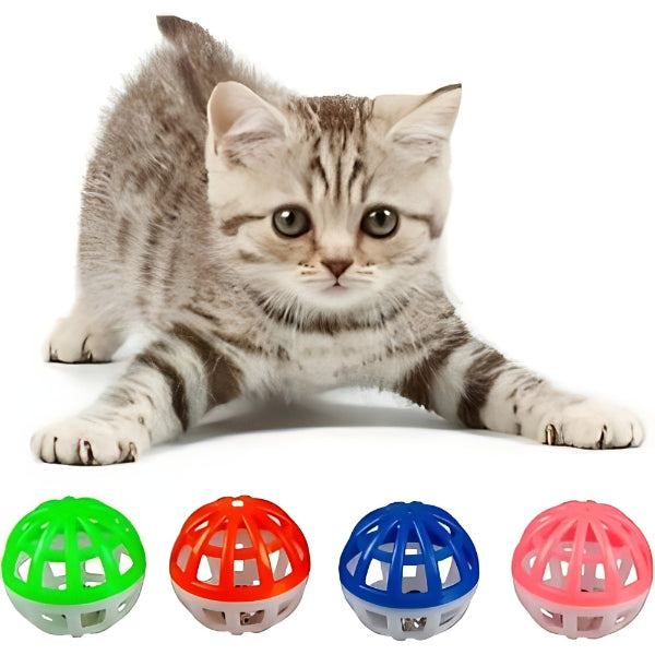 4-Pack Jingle Ball Cat Toy
