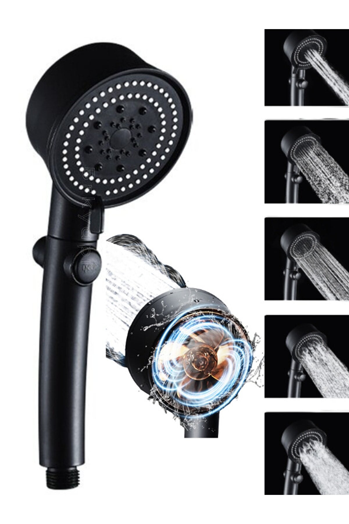 Shower Head with Propeller, Cooling Design, 5 Modes (5347)
