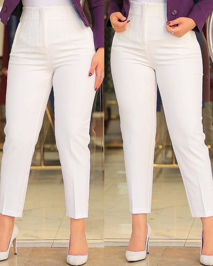 Kadın üste Oturan Paçası Bilek üzerinde Biten Atlas Kumaş Pantolon 36 (S) - 50 (5XL)