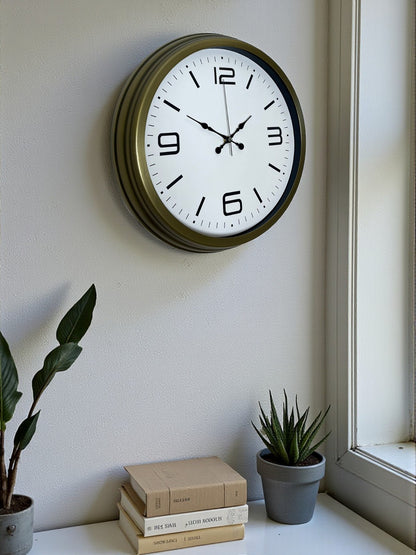 Modern Tasarım Eskitme 40 Cm Metal Duvar Saati