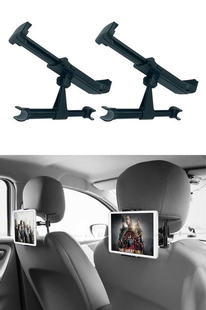 Starixa® Oto Koltuk Arkası Telefon Tablet Tutucu Ayarlanabilir 360 Derece Dönebilen Pratik Stand