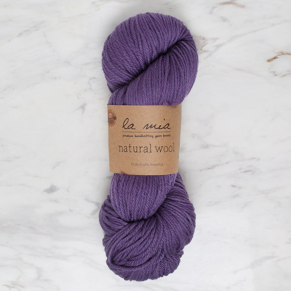 La Mia Natural Wool خيوط حياكة يدوية باللون الأرجواني - L269 - 34400