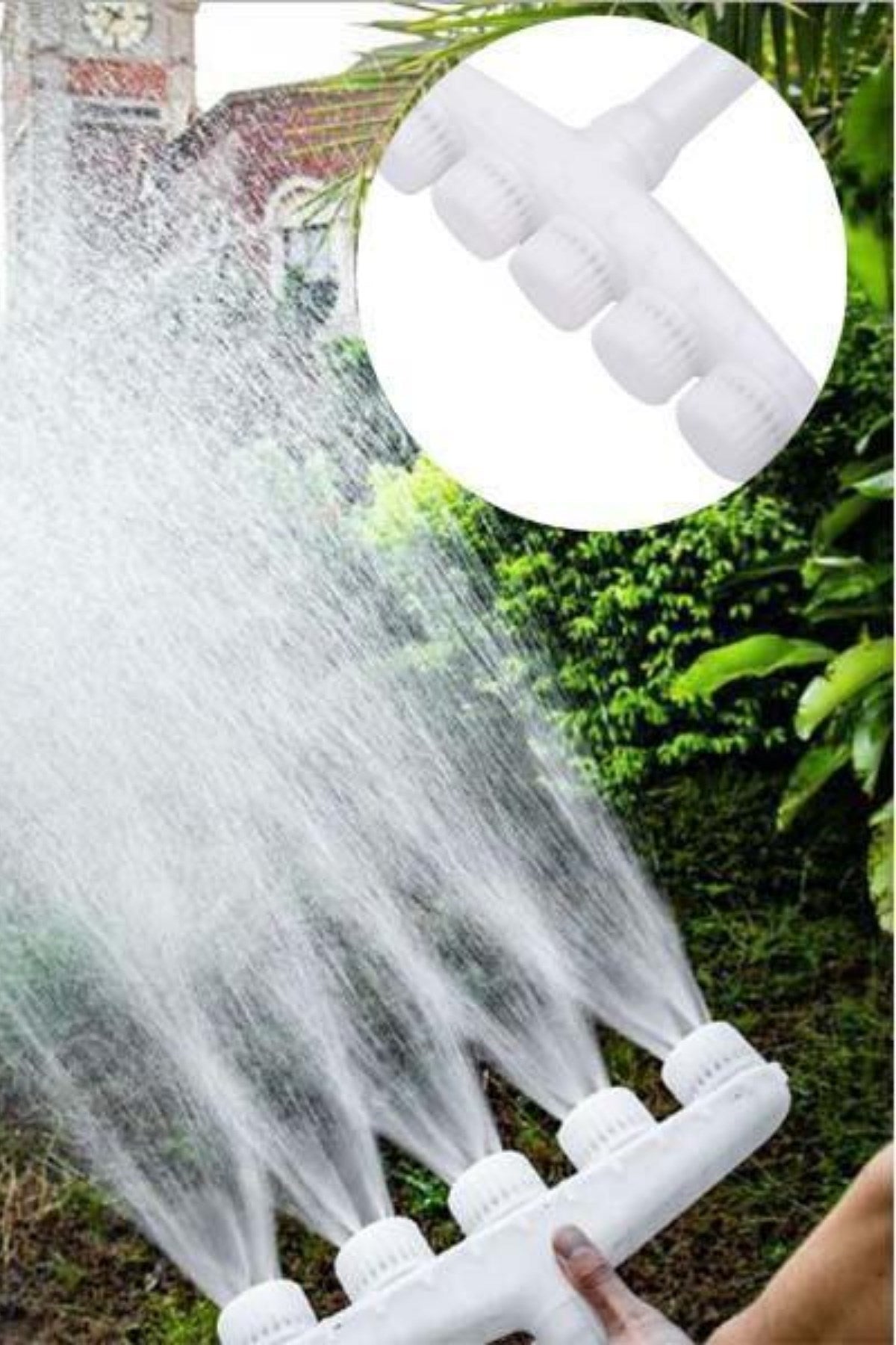 Starixa® 5 Kafalı Peyzaj Bahçe Tarla Çim Sulama Başlığı Yüksek Basınçlı Su Püskürtücü Hortum Aparatı