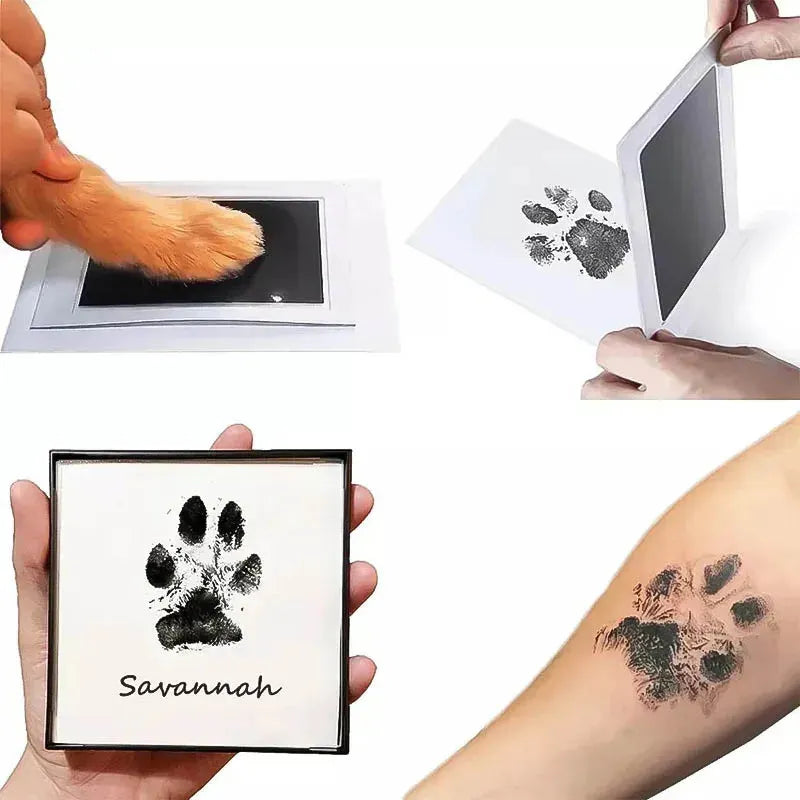 Cat Dog Paw Print Photo Frame Set