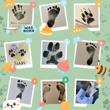 Cat Dog Paw Print Photo Frame Set