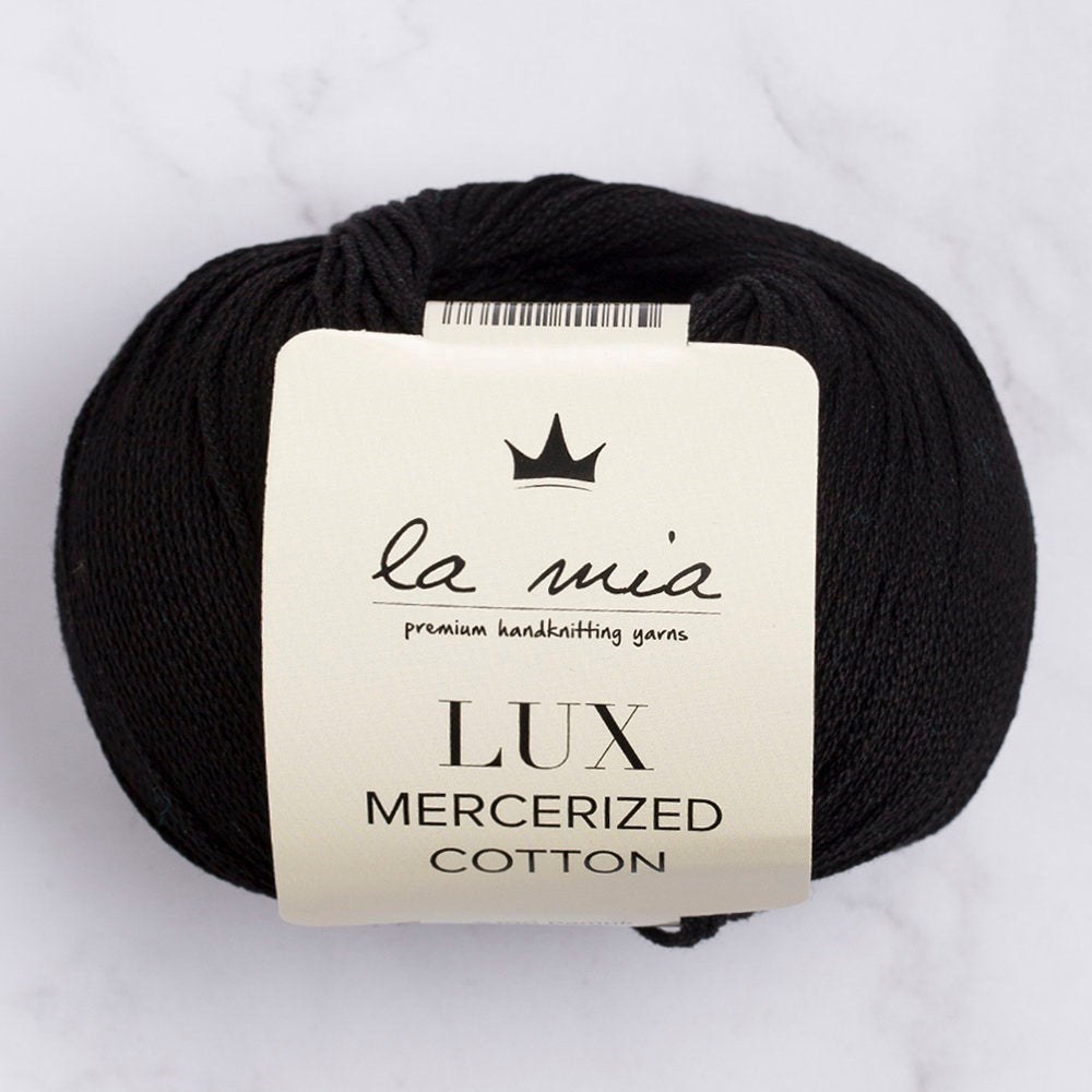 La Mia Lux Mercerized Cotton - خيط حياكة يدوية أسود - 1 - 33741