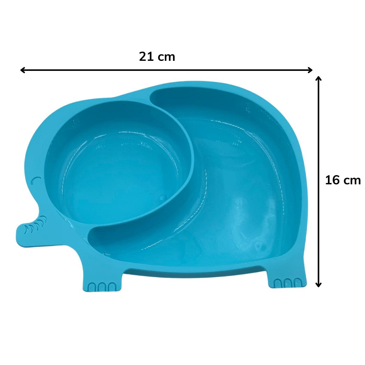 Starixa® Bebek ve Çocuk için Sevimli Fil Model Desenli Yemek Bebek Mama Kabı Bölmeli Tabak