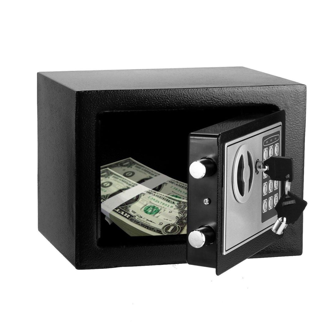 Electronic Keypad Steel Money Safe Black (5347)