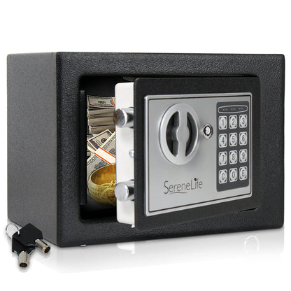 Electronic Keypad Steel Money Safe Black (5347)