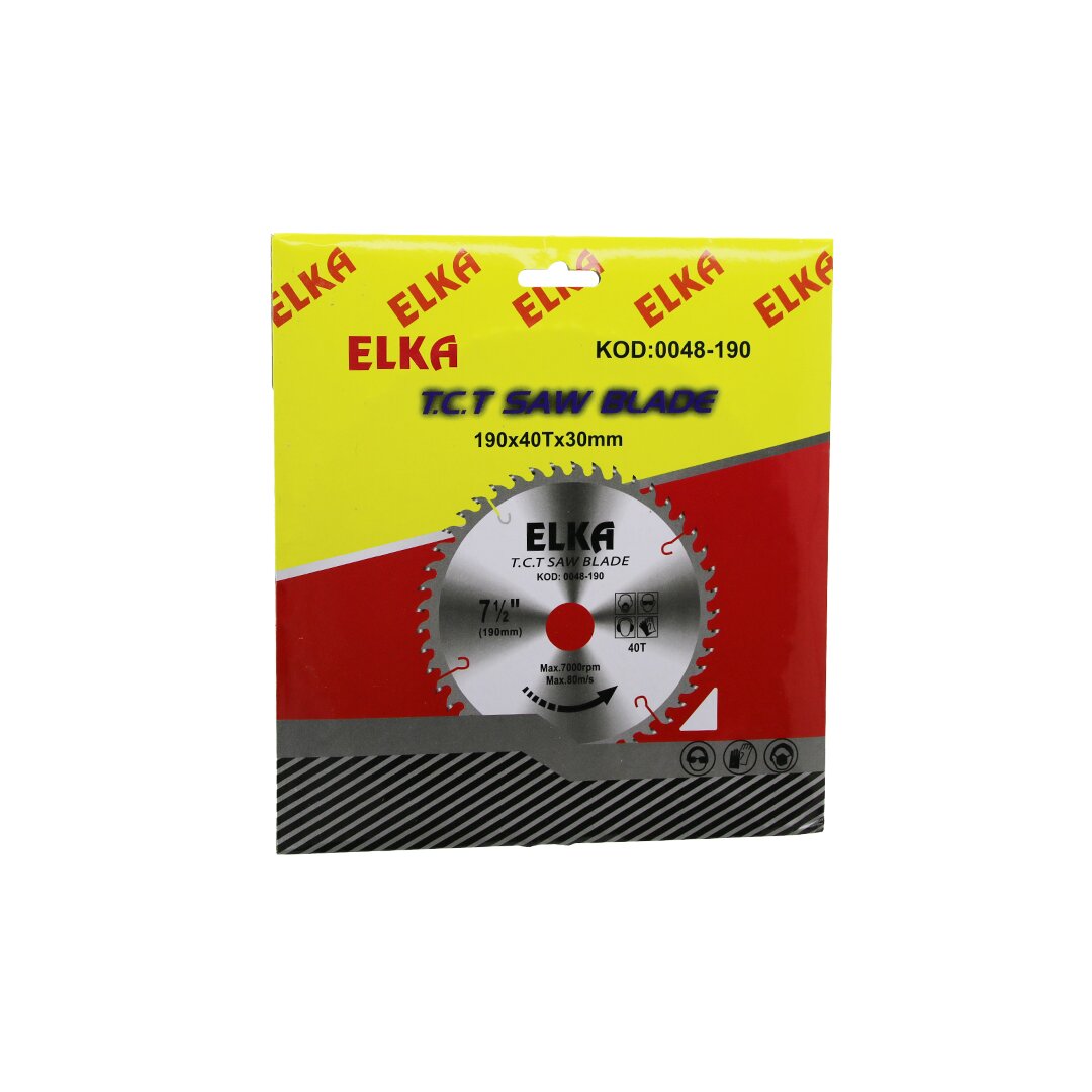ELKA 0048-190 190 X 40T X 30MM قرص قطع لوح خشب (5347)