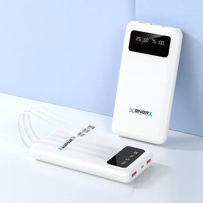 Enerx ENR-P20DC 20000 mAh 2.1 Amper Dahili Kablolu Powerbank Siyah (5347)