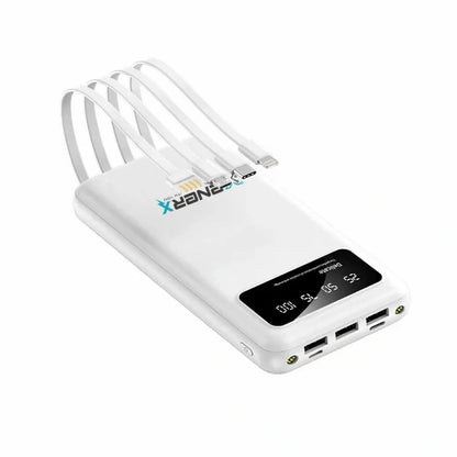 Enerx ENR-P20DC 20000 mAh 2.1 Amper Dahili Kablolu Powerbank Siyah (5347)
