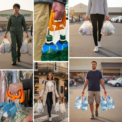 Ergonomik Poşet Taşıma Aparatı - Ağır Yük Taşıyıcı Tutacak, Elden Kesme Yapmayan Kolay Taşıma Kancası, Market ve Alışveriş Çantası Taşıyıcısı (5347)