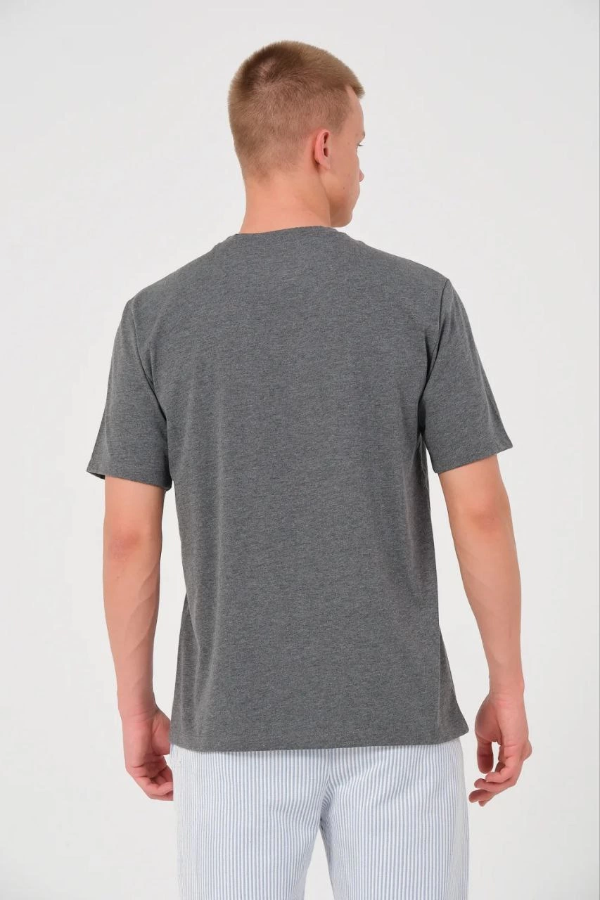 Men's 24/1 Combed Cotton A-Quality Oversize T-shirt - Anthracite