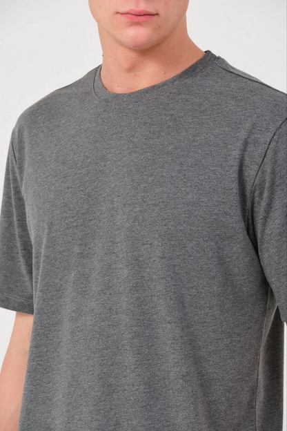 Men's 24/1 Combed Cotton A-Quality Oversize T-shirt - Anthracite