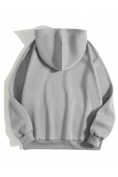 Men's Plain Hooded Sweatshirt - Heather Grey