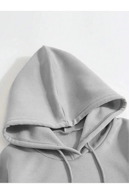 Men's Plain Hooded Sweatshirt - Heather Grey
