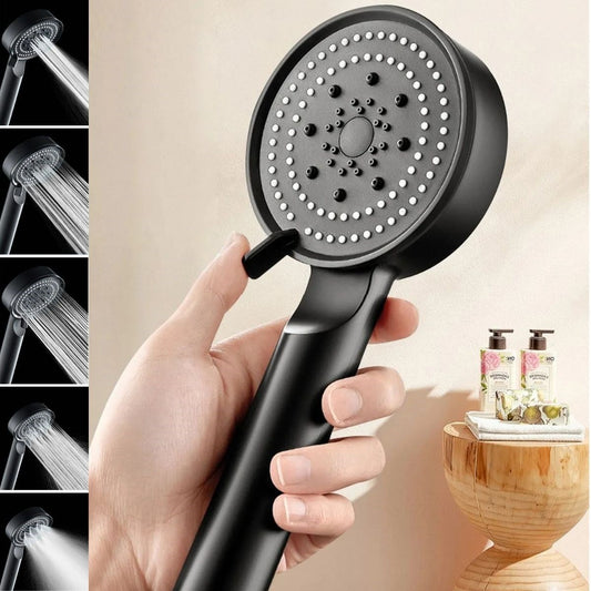 Starixa® 5 Fonksiyonlu Yüksek Basınçlı Ayarlanabilir Siyah Duş Başlığı