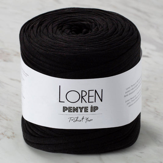 Loren Penye Fabric Hand Knitting Yarn Black - 33 - 33499