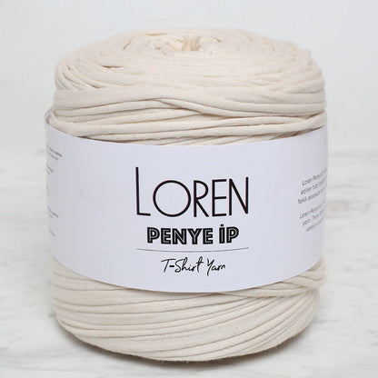 Loren Penye Kumaş El Örgü İpi كريم - 88 - 33536