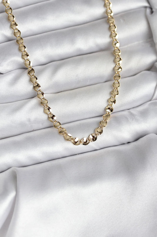 Mey İthalat® 14K Gold Renk Kaplama Zincir Model CM Kadın Kolye