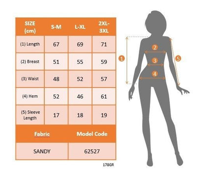 Kadın Kısa Kollu V Yakalı Sandy Bluz
