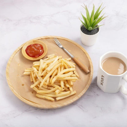 Starixa® 50 Adet Air Fryer Pişirme Kağıdı Tek Kullanımlık Gıda Pişirme Kağıdı Delikli Yuvarlak Model