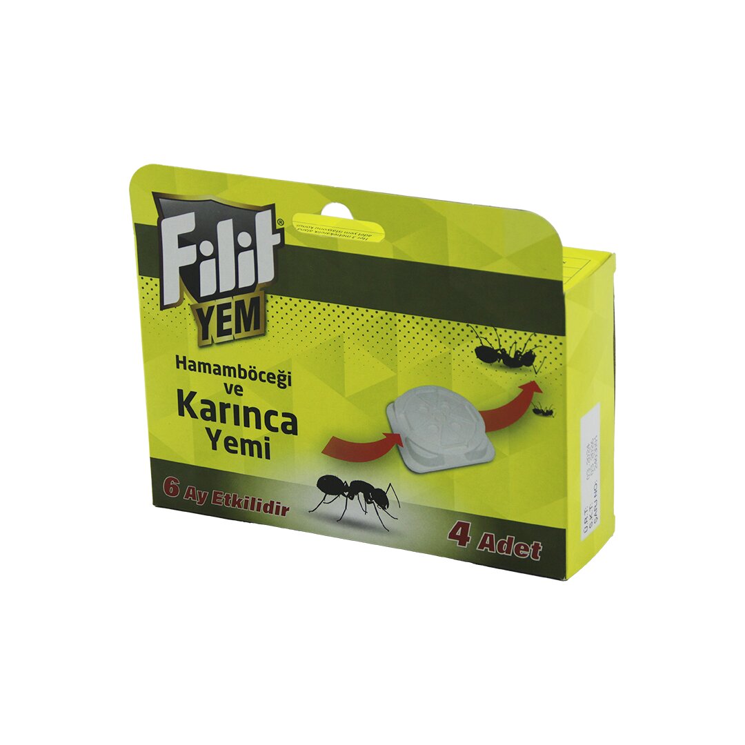FİLİT  4PCS  KARINCA - HAMAM BÖCEK  YEMİ   6AY ETKİLİ - İSTASYON   YEM: 1.5GR X 4AD.=6GR (5347)