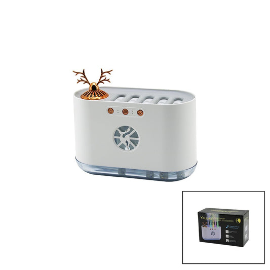 GEYİK FİGÜRLÜ 700ML SESE DUYARLI USB ŞARJLI - RENKLİ LEDLİ IŞIK HAVA NEMLENDİRİCİ BUHAR MAKİNE - KOKU GİDERİCİ 4.5W (5347)