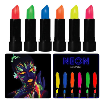 GlowPaint 6-Piece Neon Paint - UV Light Glow Makeup Set (5347)