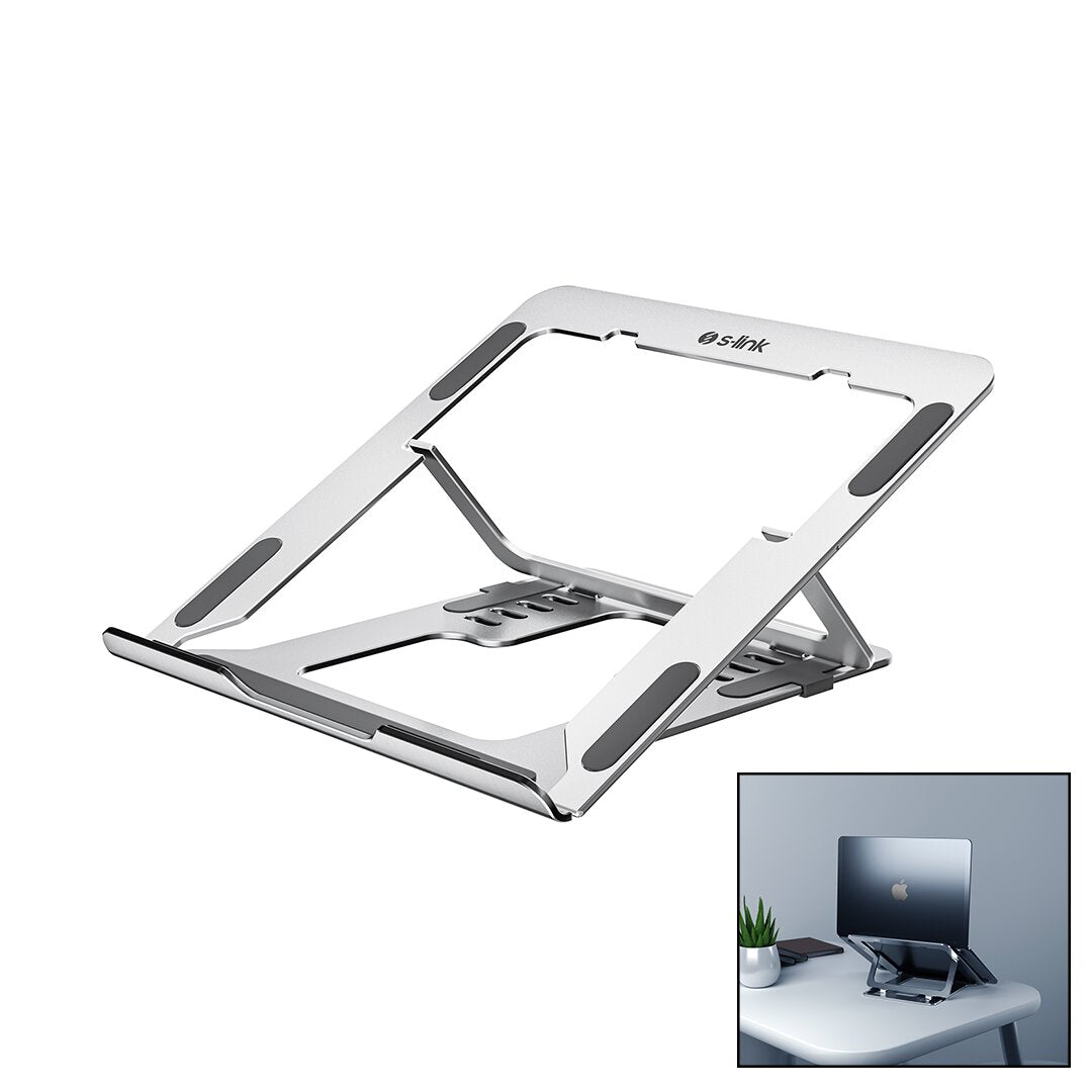 GÜMÜŞ 6 AÇILI KATLANABİLİR LAPTOP STAND ALÜMİNYUM (5347)