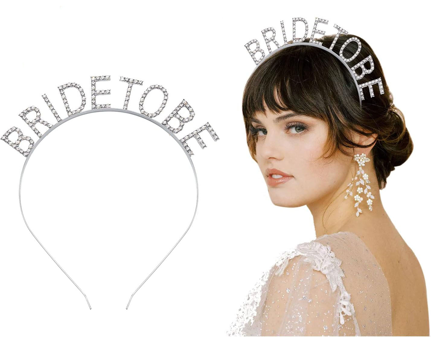 Silver Plated Crystal Rhinestone Bride To Be Tiara