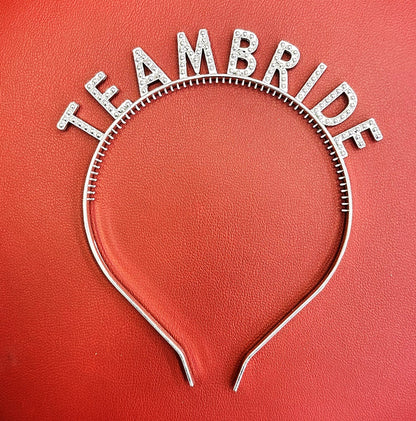 Silver Team Bride Crown Plastic - Bride and Bridesmaid Crown (5347)