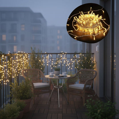 إضاءة LED ديكورية بخرز مضاف بطول 10 متر بـ 5 أنماط إضاءة مختلفة Sunlight Color (5347)