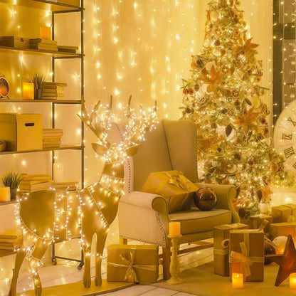 إضاءة LED ديكورية بخرز مضاف بطول 10 متر بـ 5 أنماط إضاءة مختلفة Sunlight Color (5347)