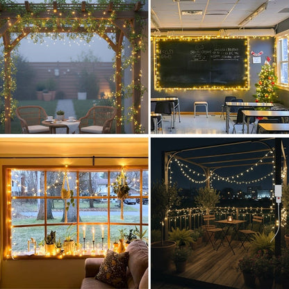 إضاءة LED ديكورية بخرز مضاف بطول 10 متر بـ 5 أنماط إضاءة مختلفة Sunlight Color (5347)