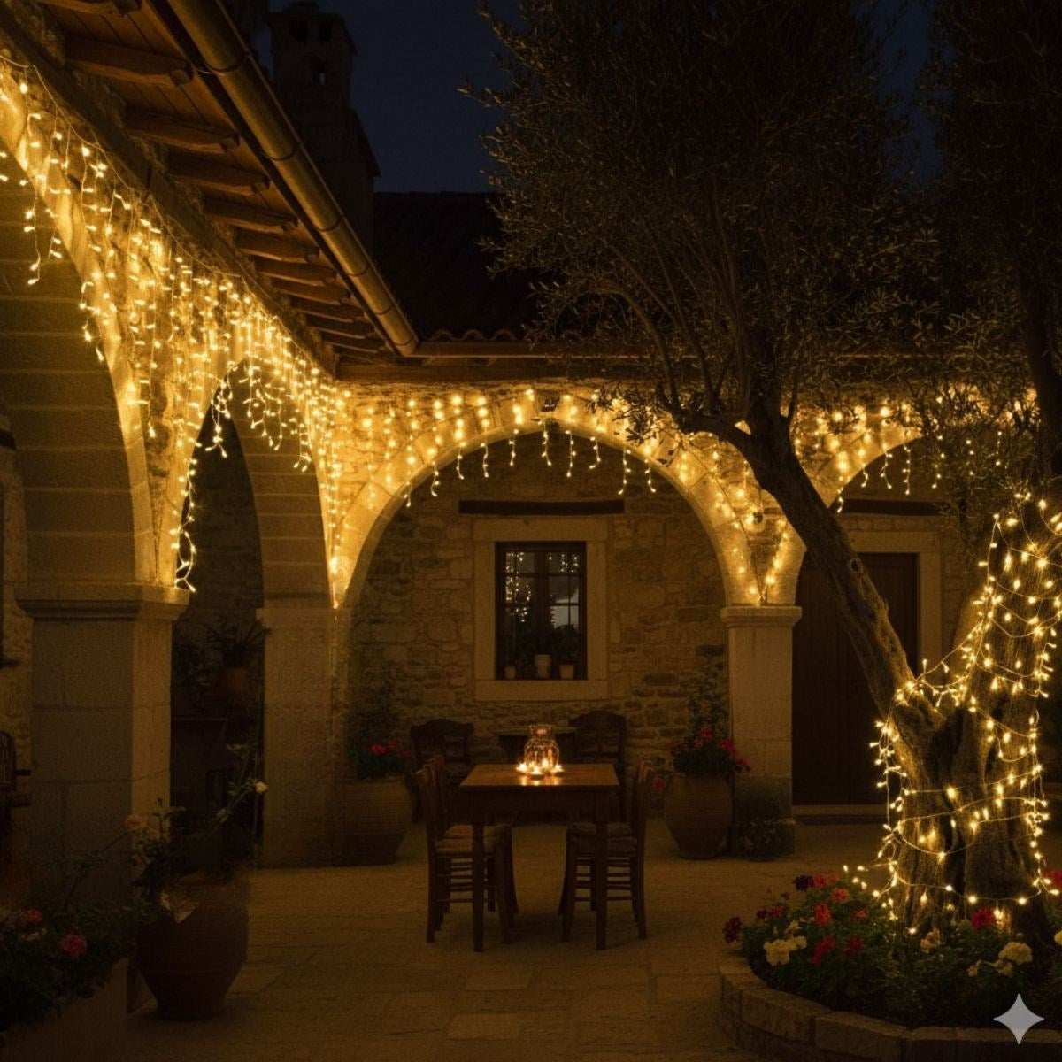 إضاءة LED ديكورية بخرز مضاف بطول 10 متر بـ 5 أنماط إضاءة مختلفة Sunlight Color (5347)