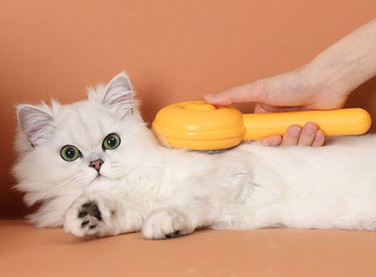 Self-Cleaning Hamburger-Shaped Pet Brush (5347)