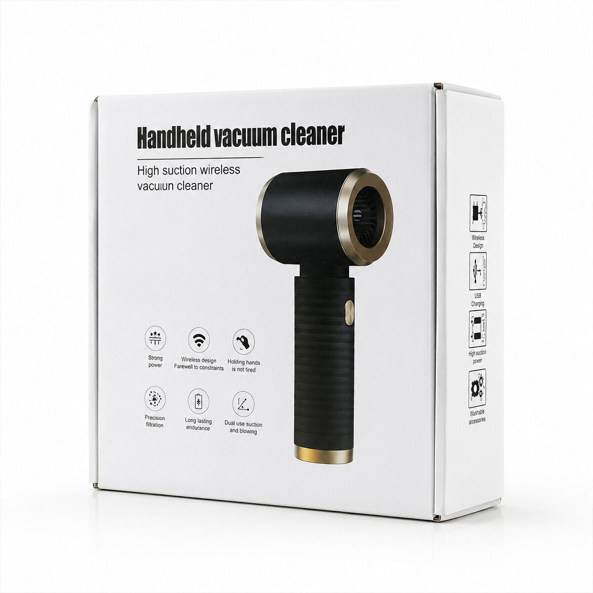 HANDHELD VACUUM CLEANER 2İN1=ÇEKME - ÜFLEME OTO - ARAÇ - EV EL TİPİ SÜPÜRGE ŞARJLI MİNİ - TAŞINABİLİR KH-128 (5347)