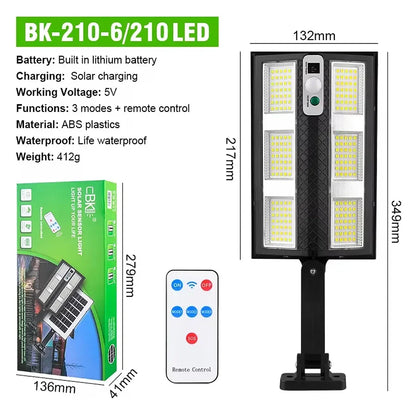 IP65 Solar Powered LED Spotlight with Motion Sensor and Remote Control (5347)