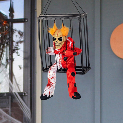 Moving Sound Sensor Prisoner Joker Skeleton Decoration 22x27 cm (5347)