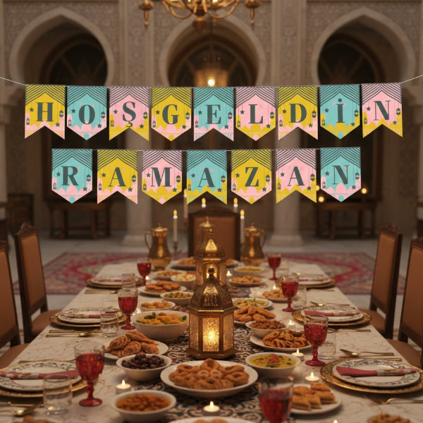 Ramadan Colorful Banner Decoration - Welcome Ramadan