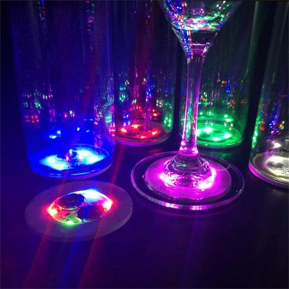 جهاز قاعدي لاصق مضيء للأكواب LED بثلاث وظائف وقطر 6 سم (5347)