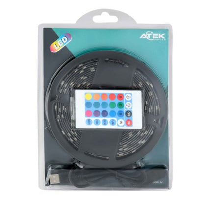 شريط RGB إضاءة 30 LED مع جهاز تحكم عن بعد، توصيل USB