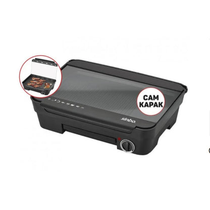 Sinbo Electric Grill with Glass Lid