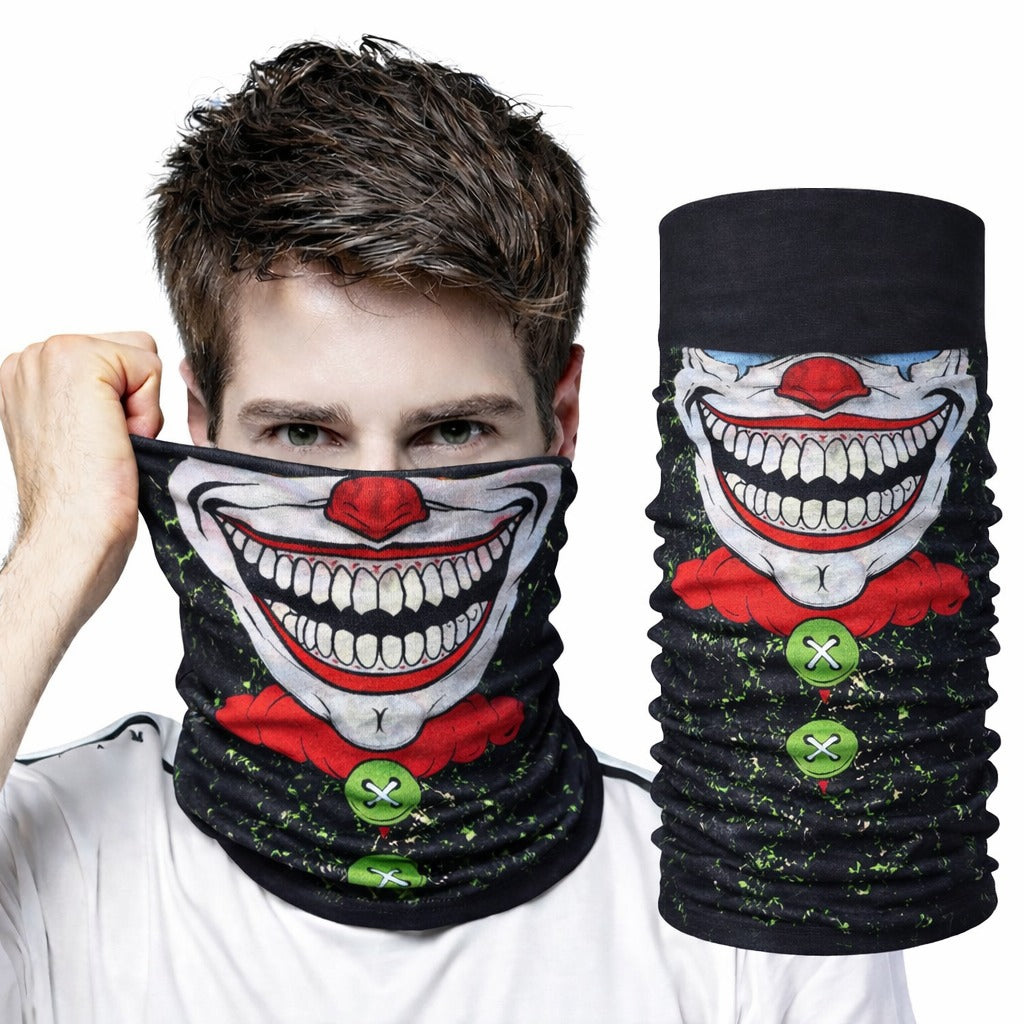 Joker Face Printed Buff Bandana - Multi-Purpose Neck Warmer Bandana No. 2 (5347)