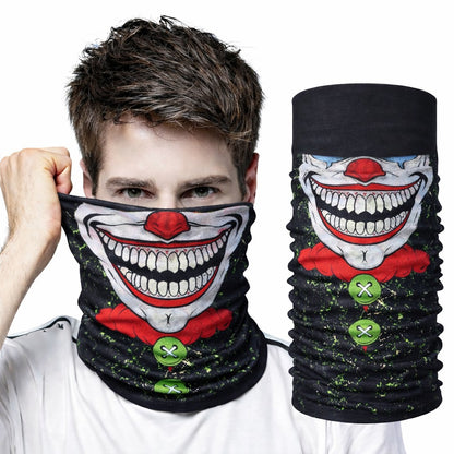 Joker Face Printed Buff Bandana - Multi-Purpose Neck Warmer Bandana No. 2 (5347)